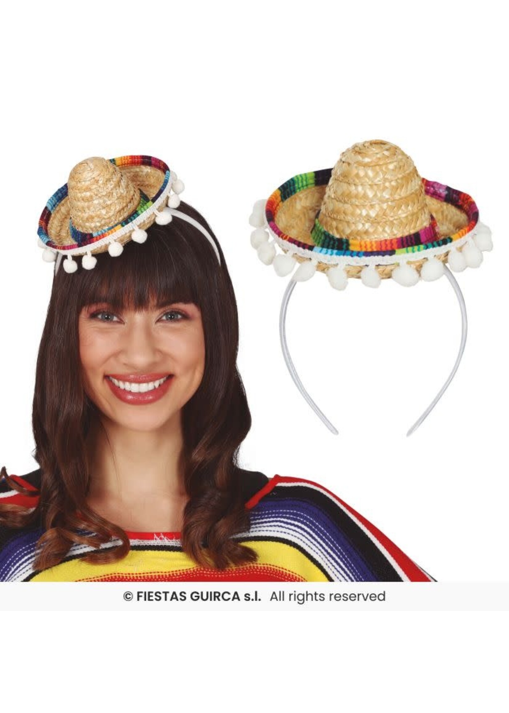 Fiestas Guirca Mexicaanse minihoed tiara