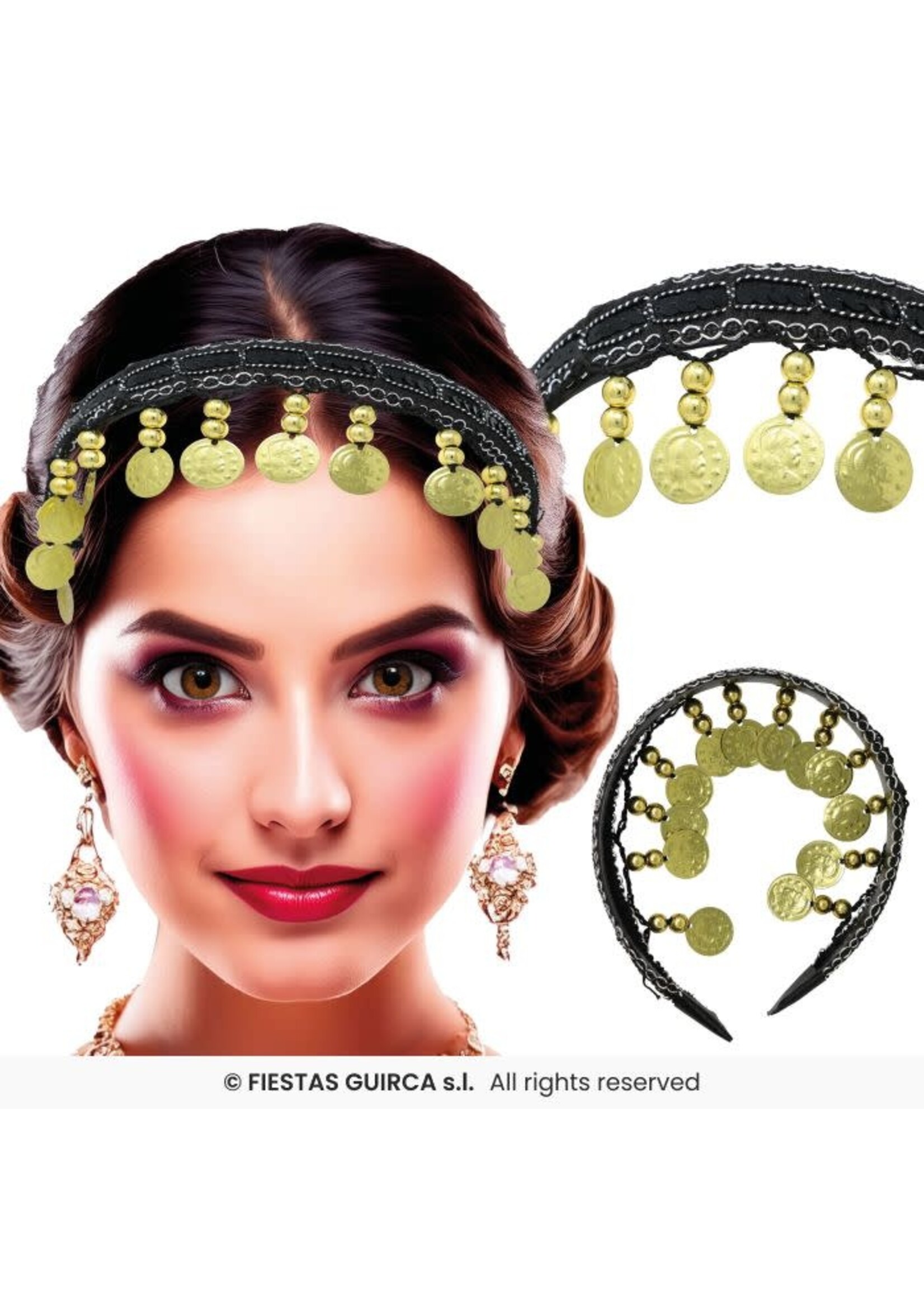 Fiestas Guirca Muntvormige hoofdband Zwart