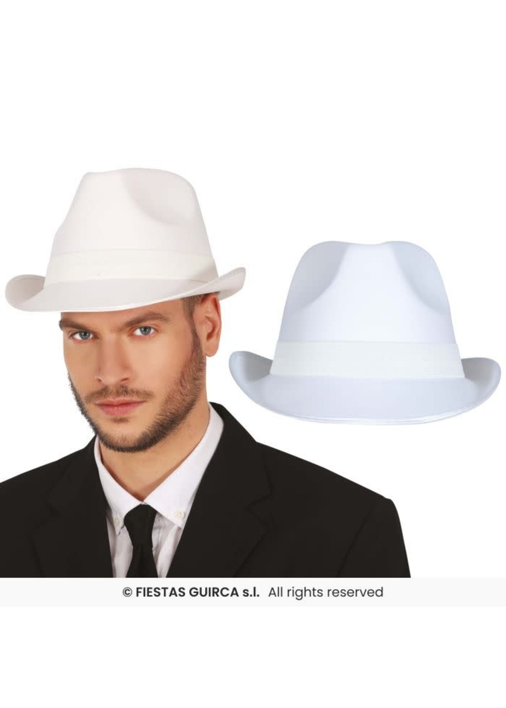 Fiestas Guirca Gangsterhoed Wit
