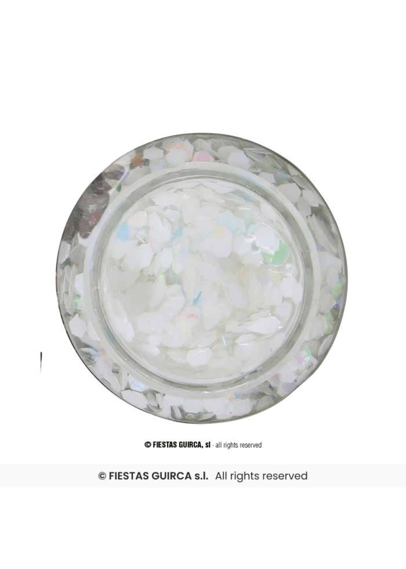 Fiestas Guirca Pot glittergel wit 20gr