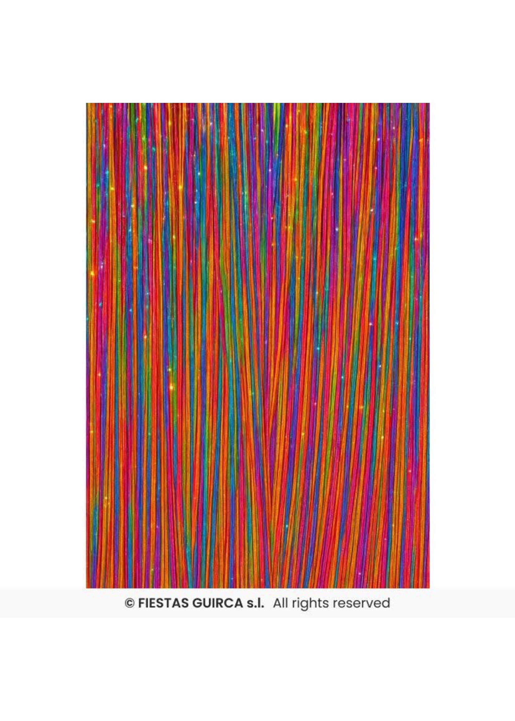 Fiestas Guirca 3 haarextensies met glitters, 50 cm Veelkleurig