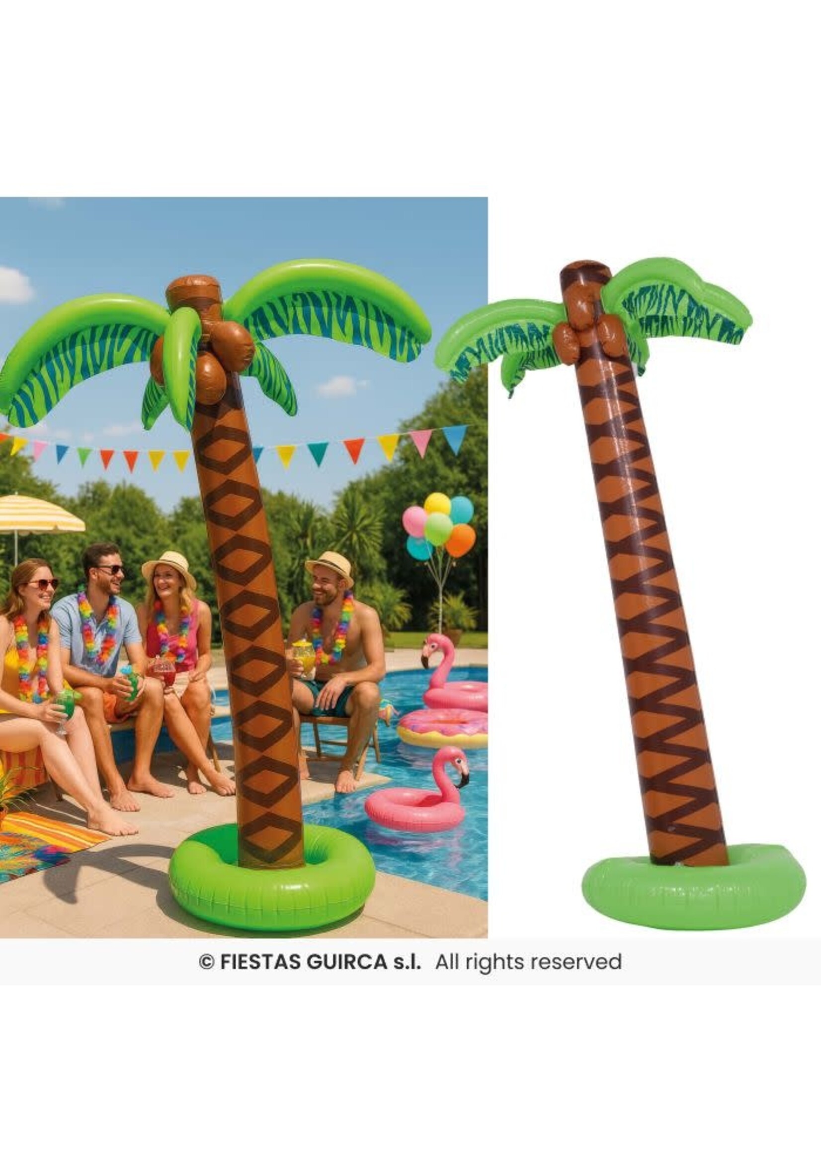 Fiestas Guirca Opblaasbare palmboom, 180 cm