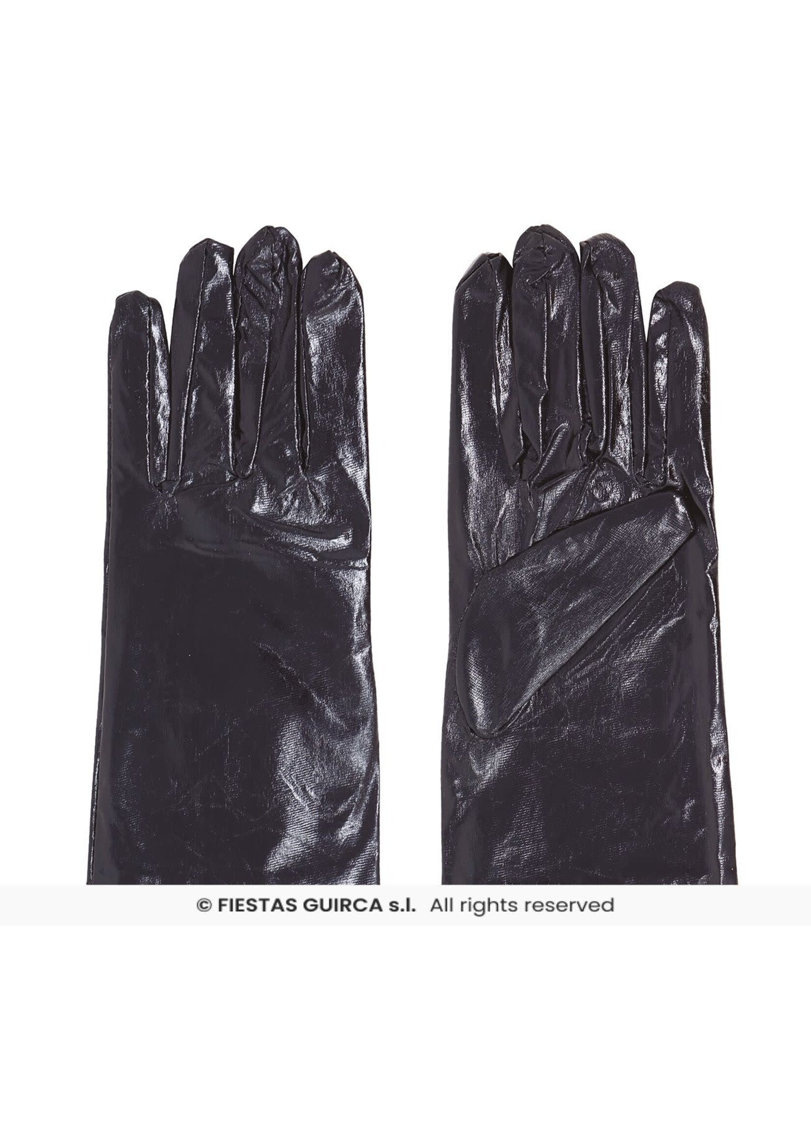 Fiestas Guirca Zwarte metallic handschoenen