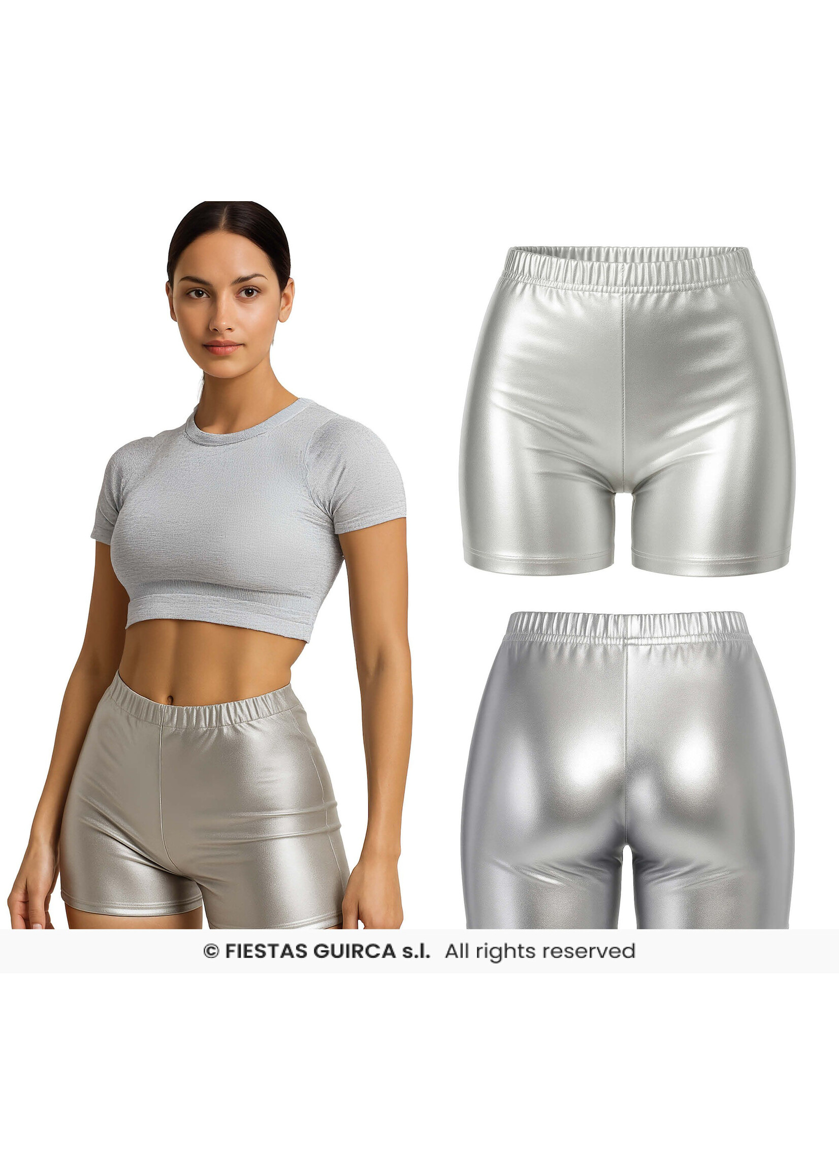 Feestkleding Breda Broekje metallic/zilver