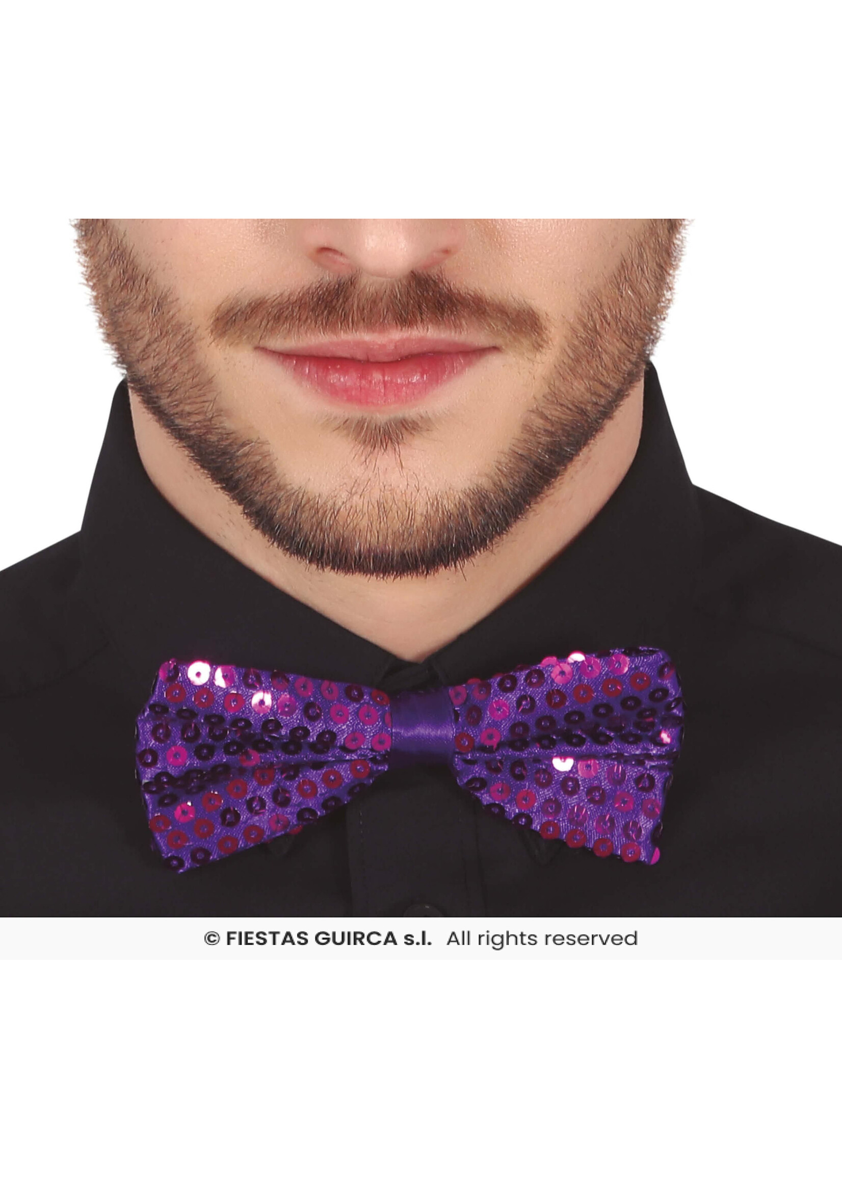 Fiestas Guirca Paarse pailletten vlinderdas