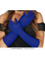Fiestas Guirca Blauwe lange handschoenen