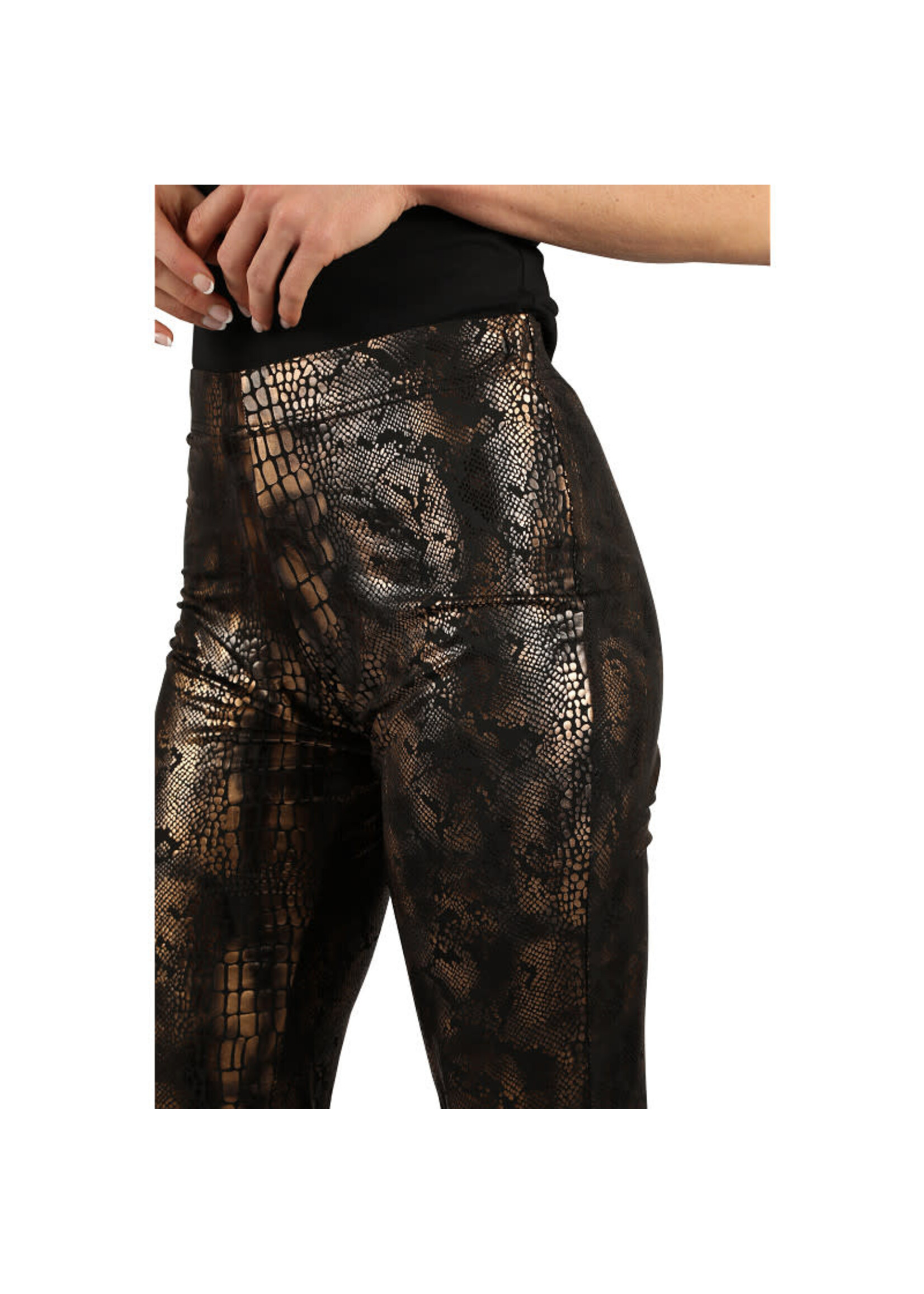 Thetru Broek "Snakeskin" Goud