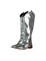 Thetru Dameslaarzen "Metallic Snake" Zilver