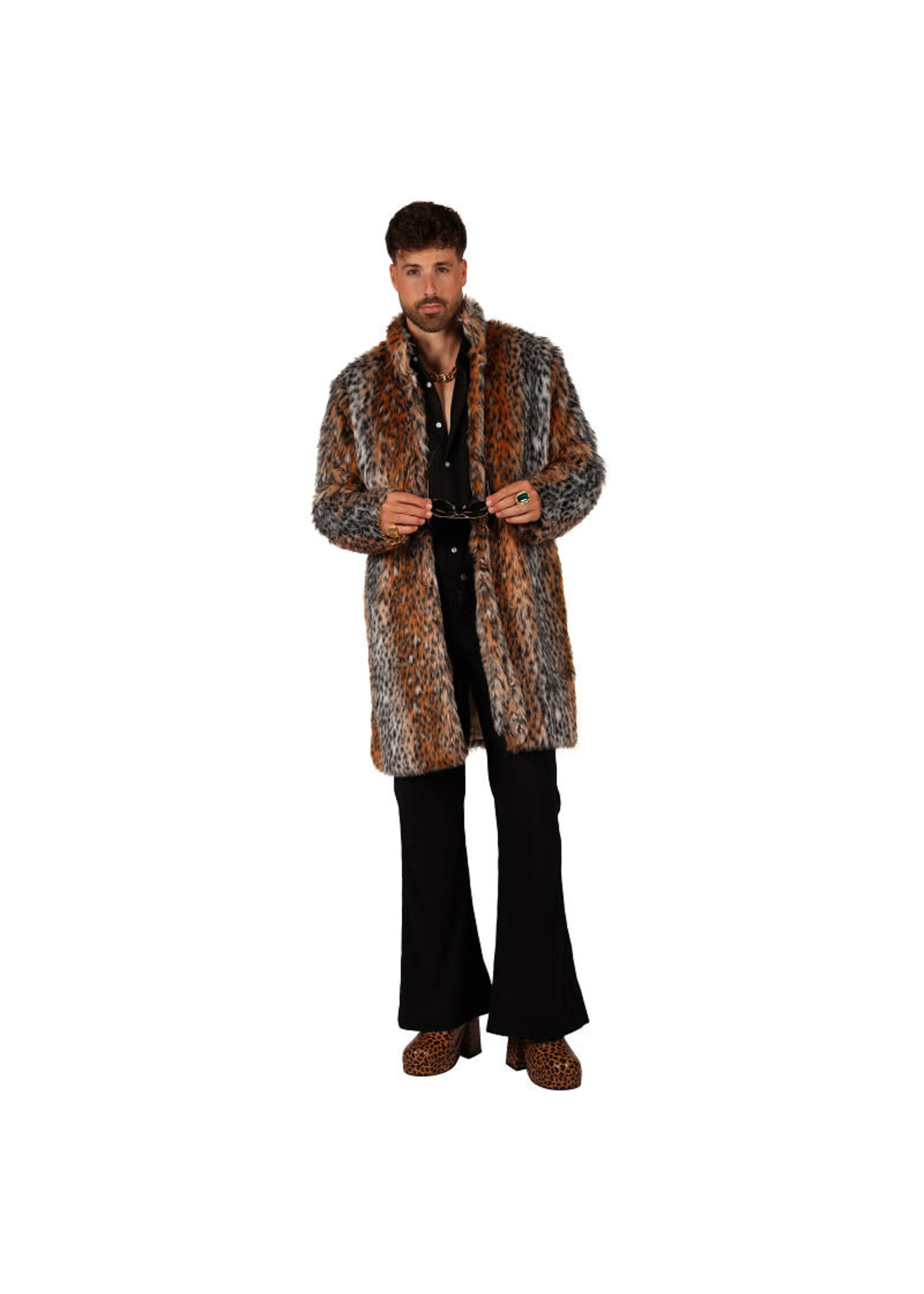 Thetru Lange heren bontjas "Panther Pimp"