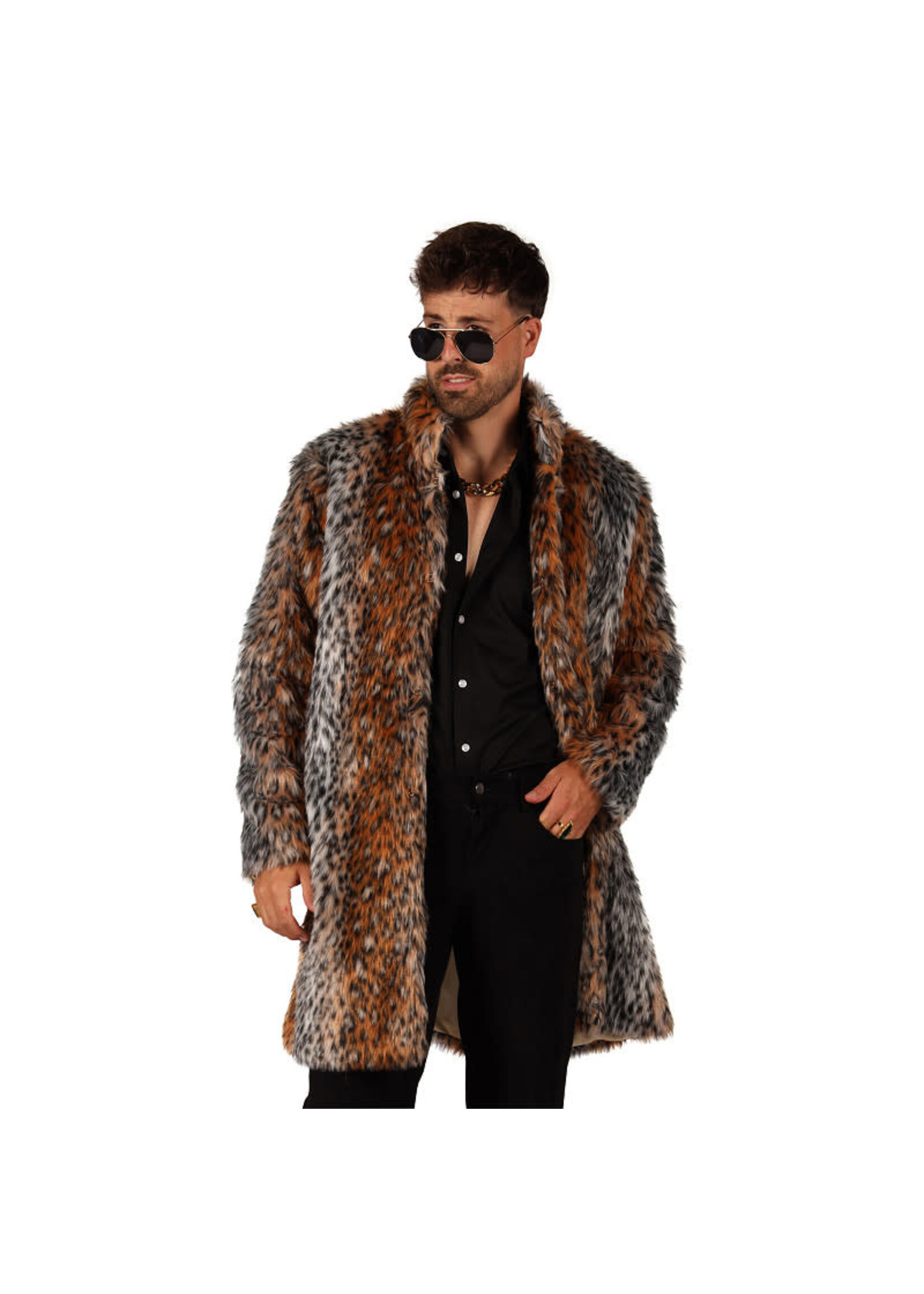 Thetru Lange heren bontjas "Panther Pimp"