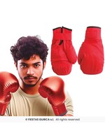 Feestkleding Breda Bokshandschoenen volwassen rood