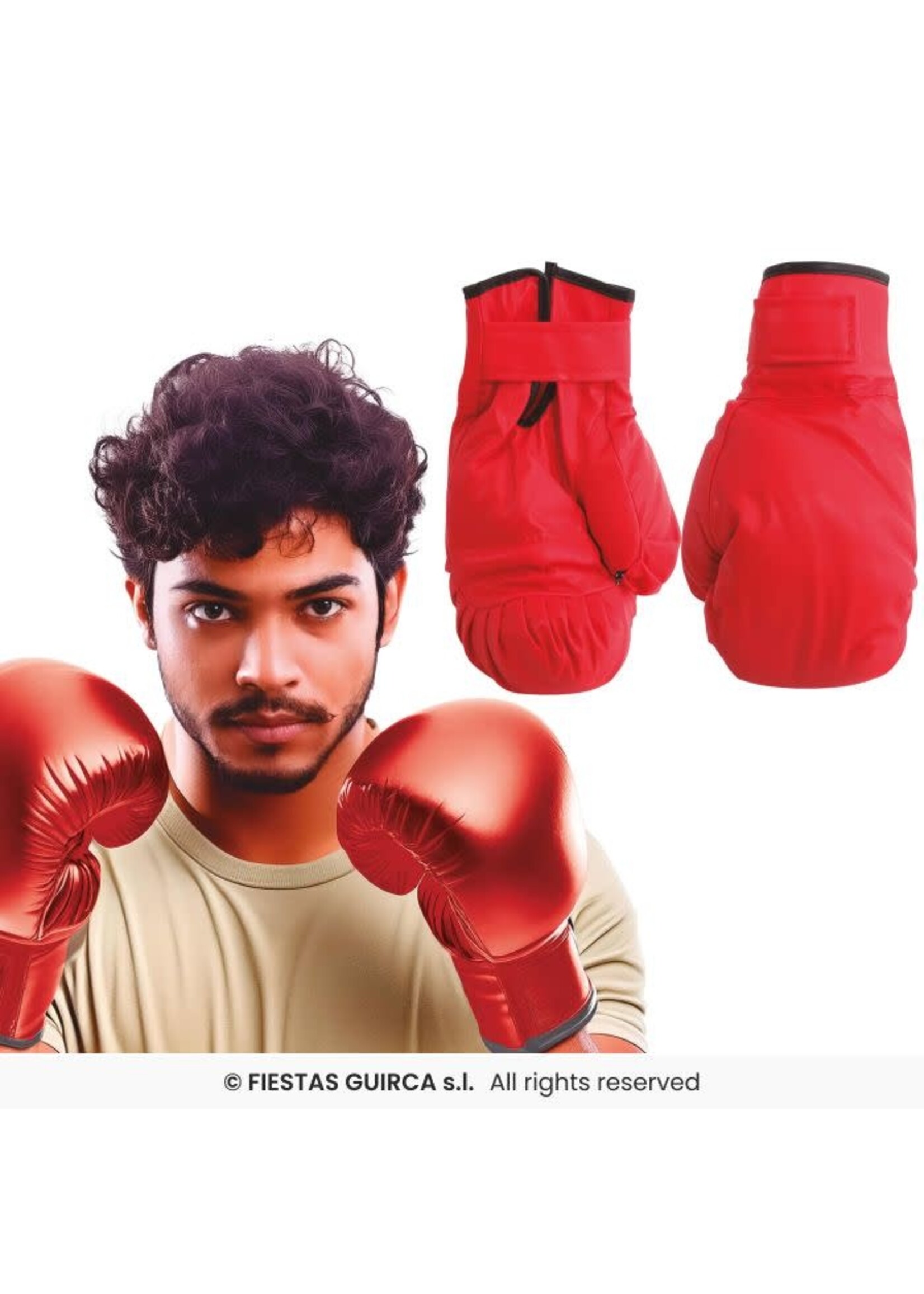 Feestkleding Breda Bokshandschoenen volwassen rood