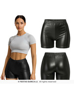 Feestkleding Breda Broekje metallic zwart