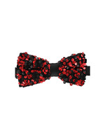 Thetru Luxe paillettenstrikje Rood-zwart