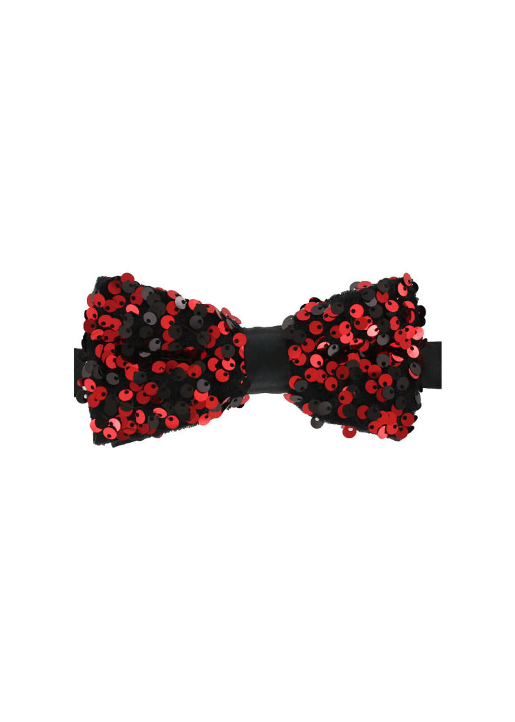 Thetru Luxe paillettenstrikje Rood-zwart