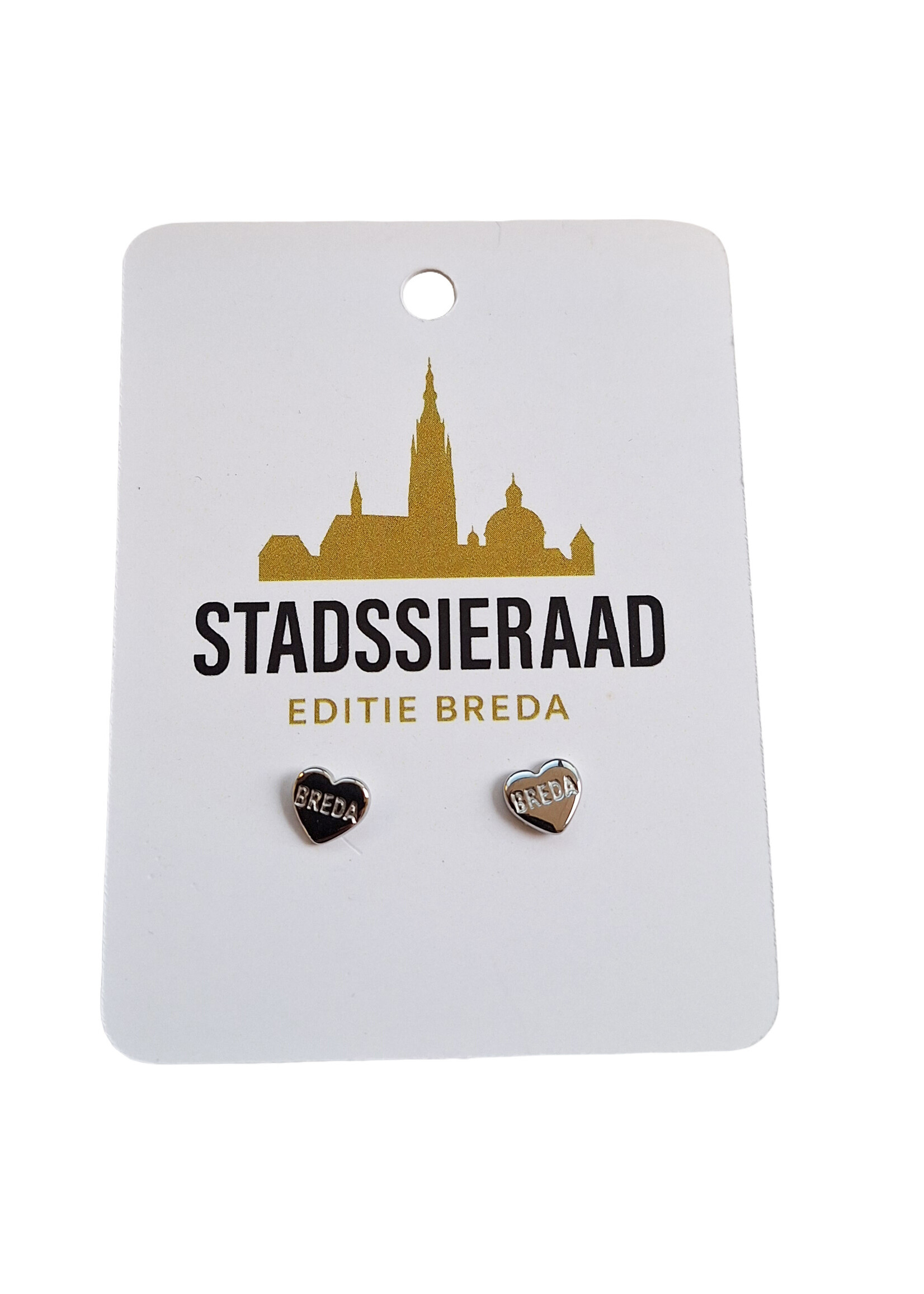 Stadssieraad Knopje Breda hartje zilver