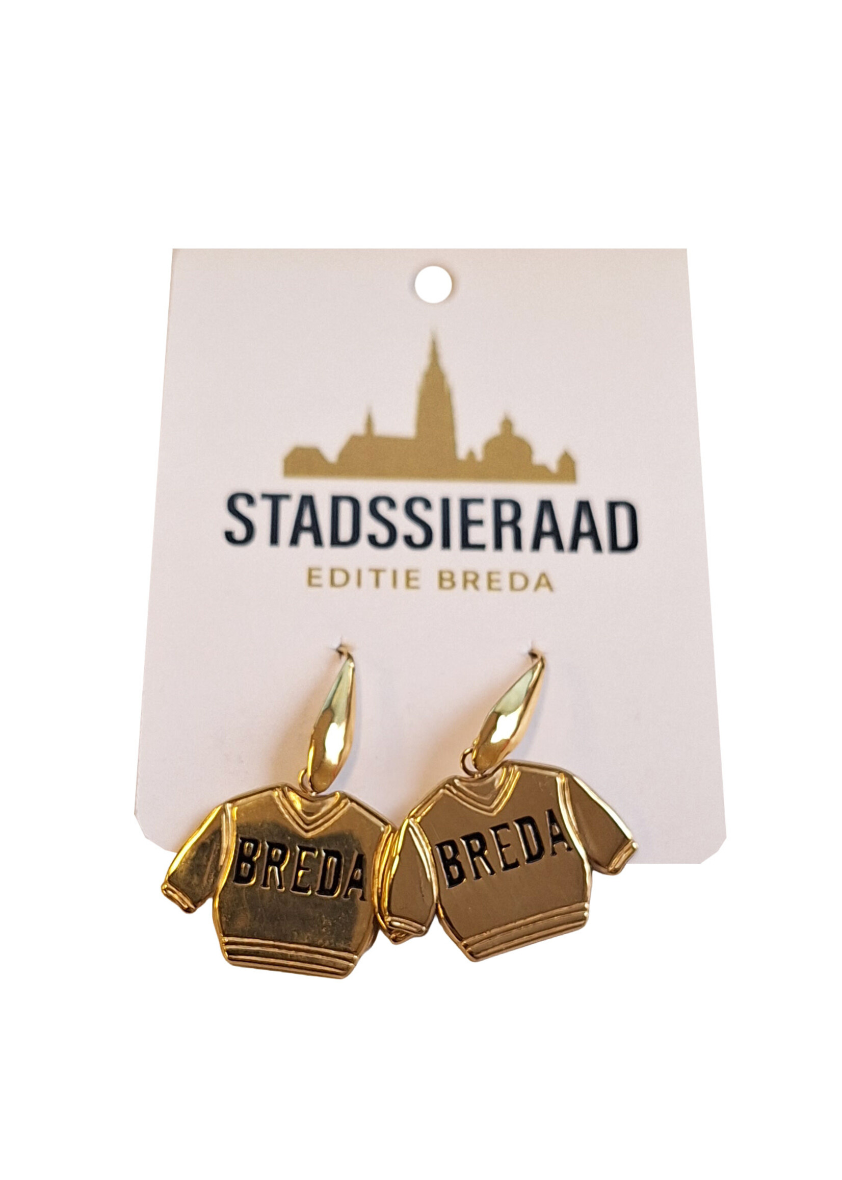 Stadssieraad Oorbellen Breda shirt goud