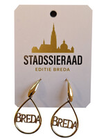 Stadssieraad Oorbellen Breda druppel hanger goud