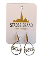 Stadssieraad Oorbellen Breda druppel hanger zilver
