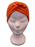 Feestkleding Breda Kielegatse geknopte hoofdband in oranje/rood
