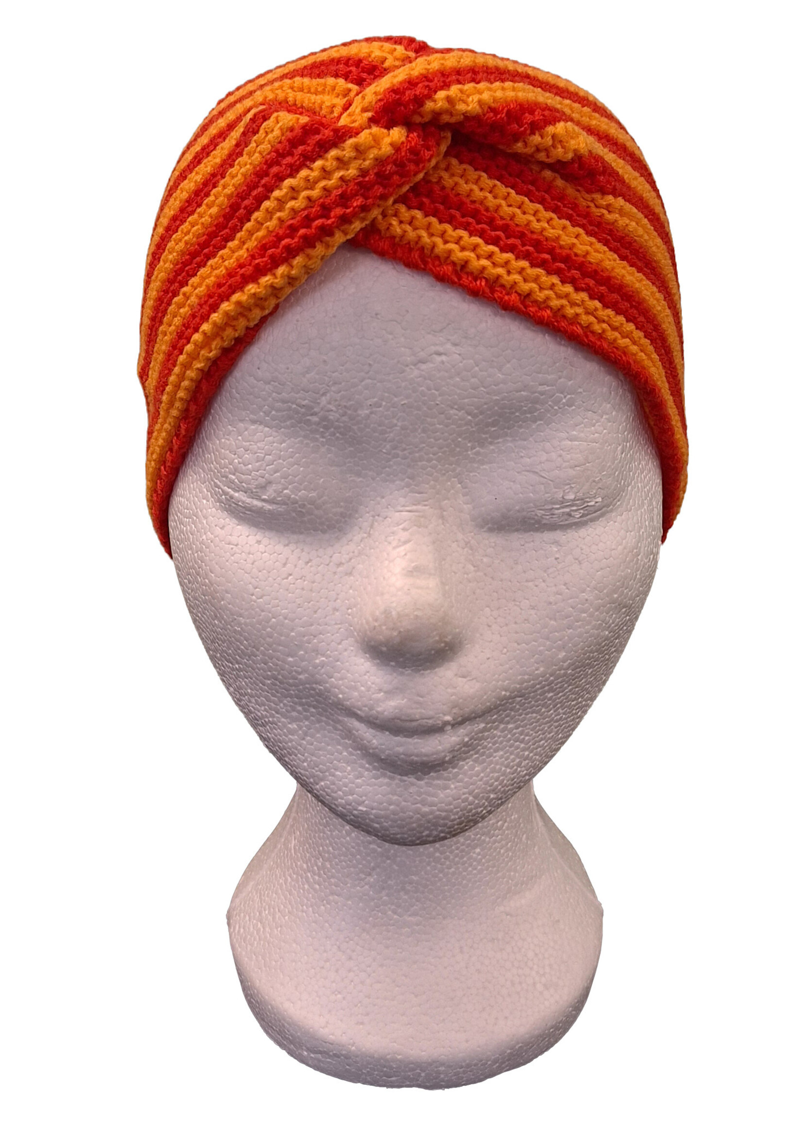 Feestkleding Breda Kielegatse geknopte hoofdband in oranje/rood