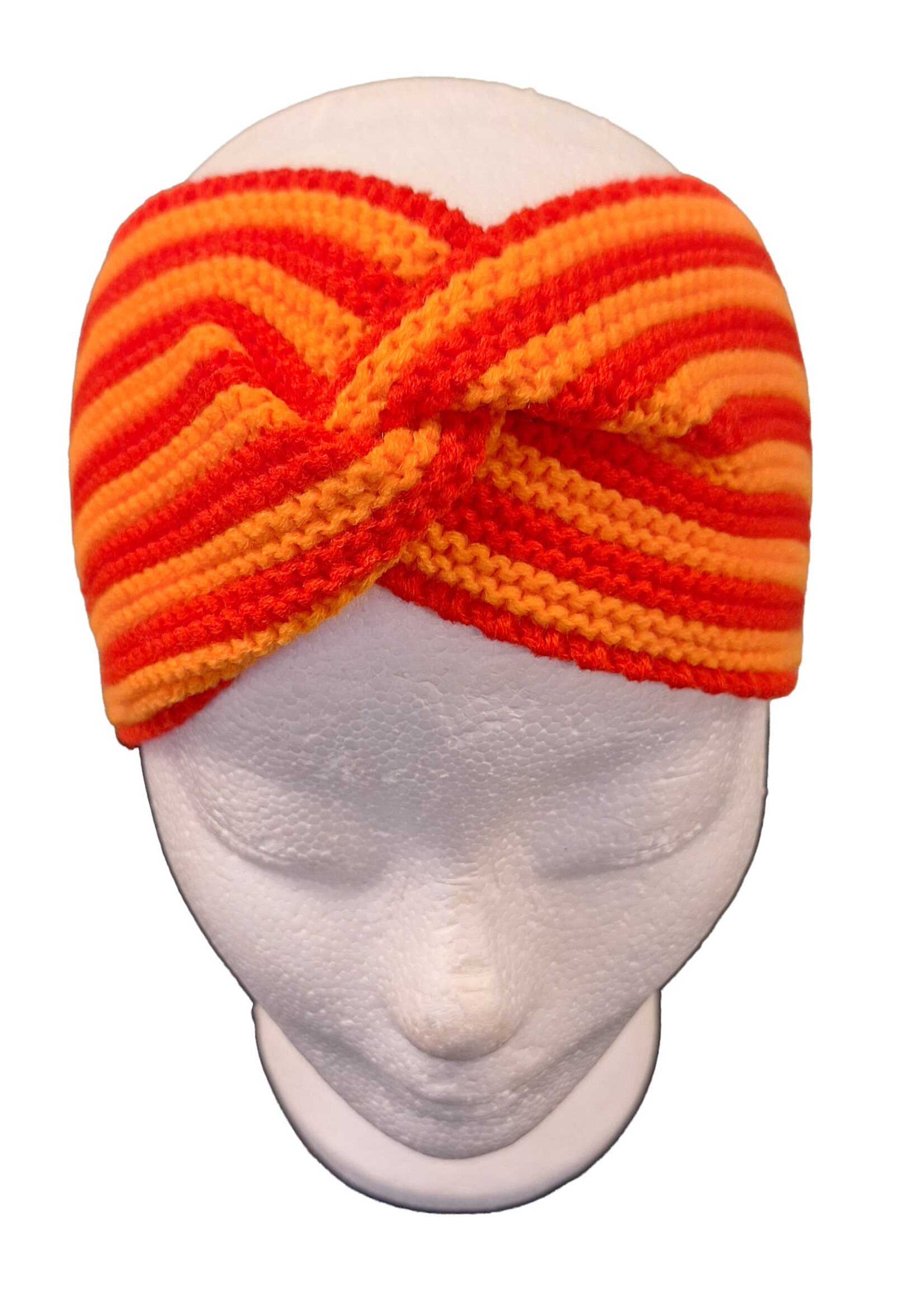 Feestkleding Breda Kielegatse geknopte hoofdband in oranje/rood