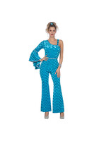 Wilbers & Wilbers Catsuit disco velvet aqua