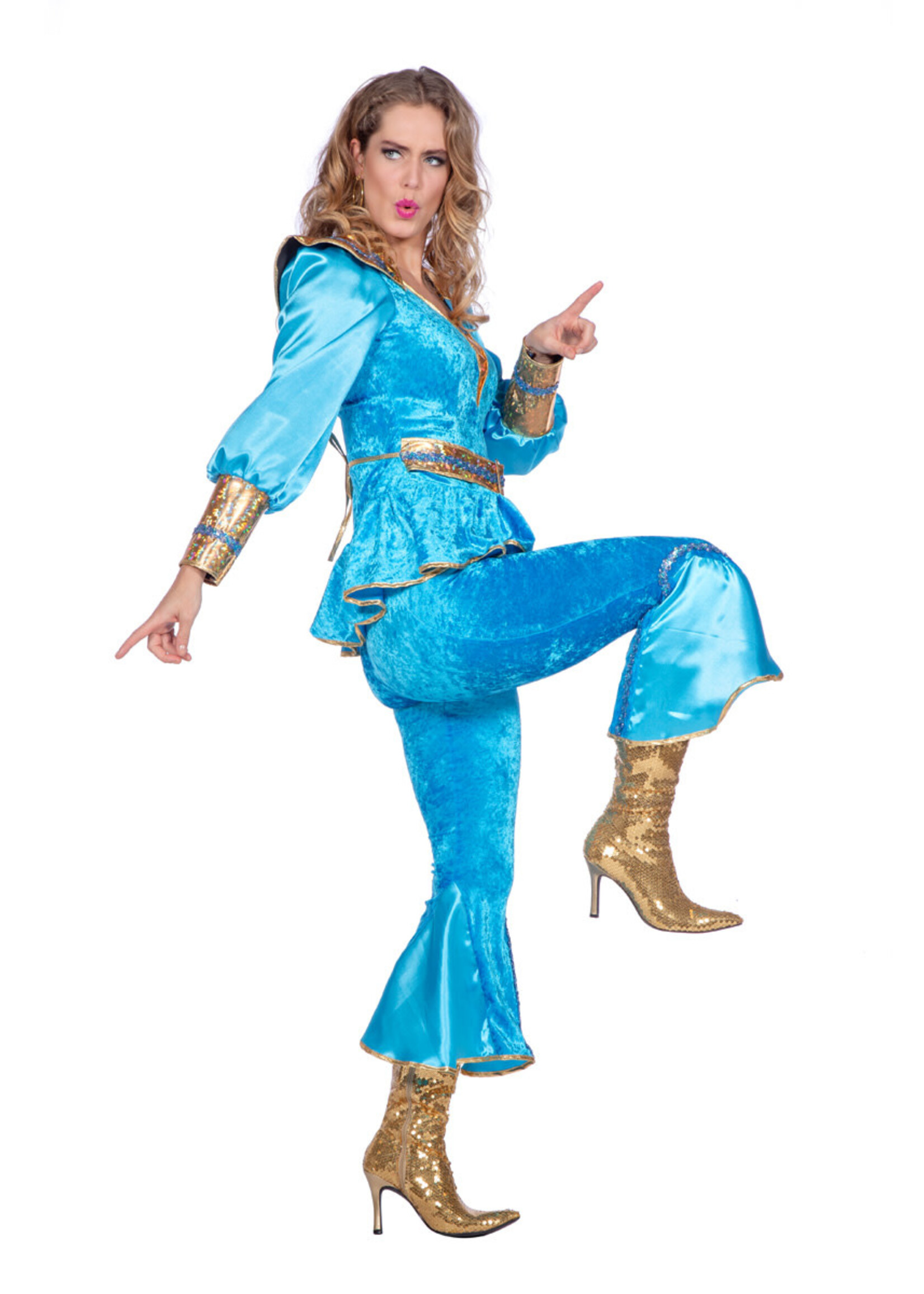 Wilbers & Wilbers Kostuum Mamma Mia luxe blauw