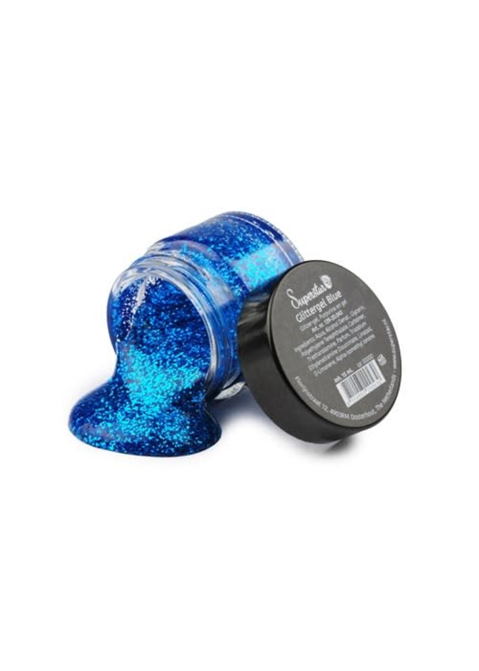 Superstar Glittergel blauw (15ml)