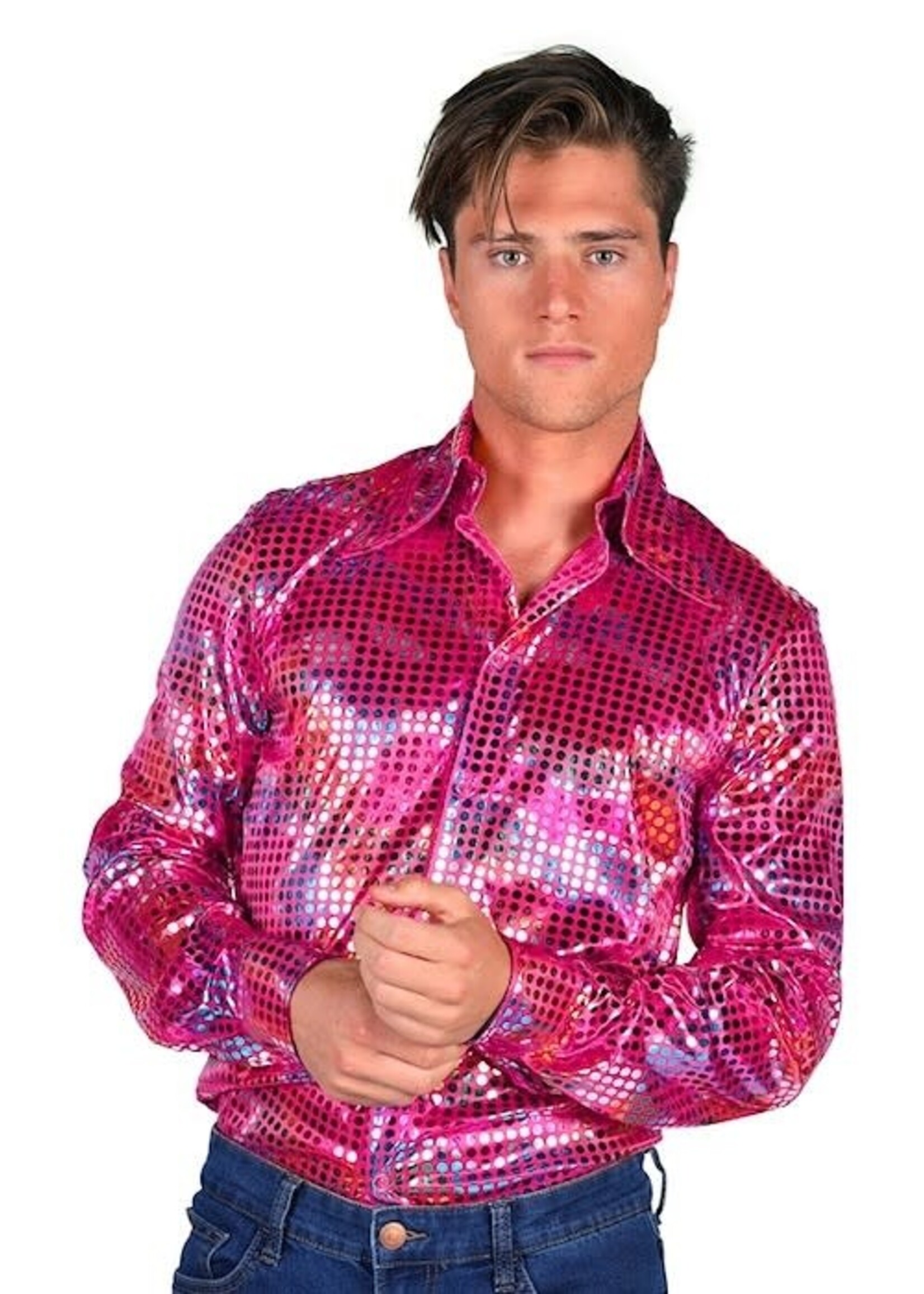 Thetru Blouse disco heren roze