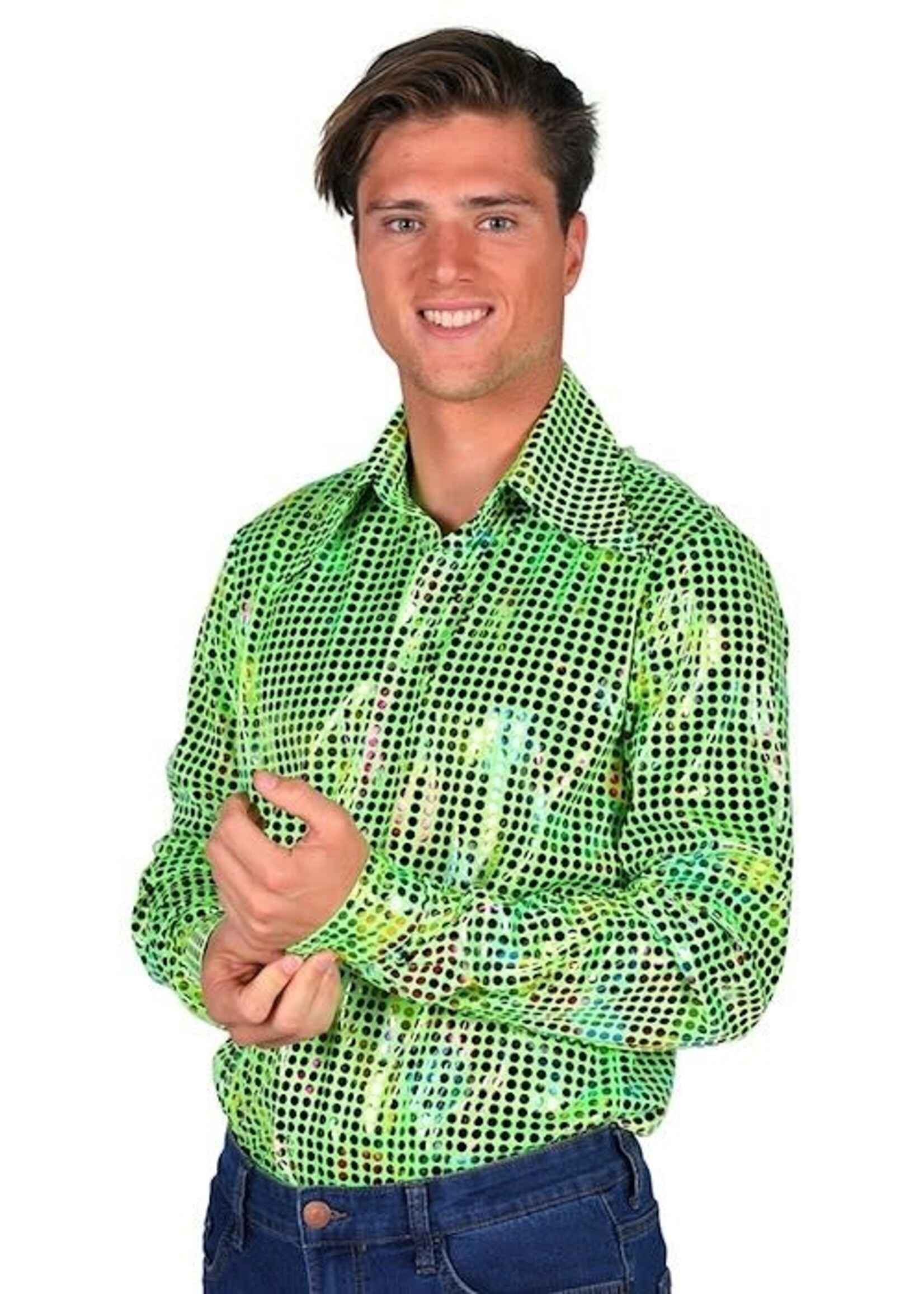 Thetru Heren shirt disco groen