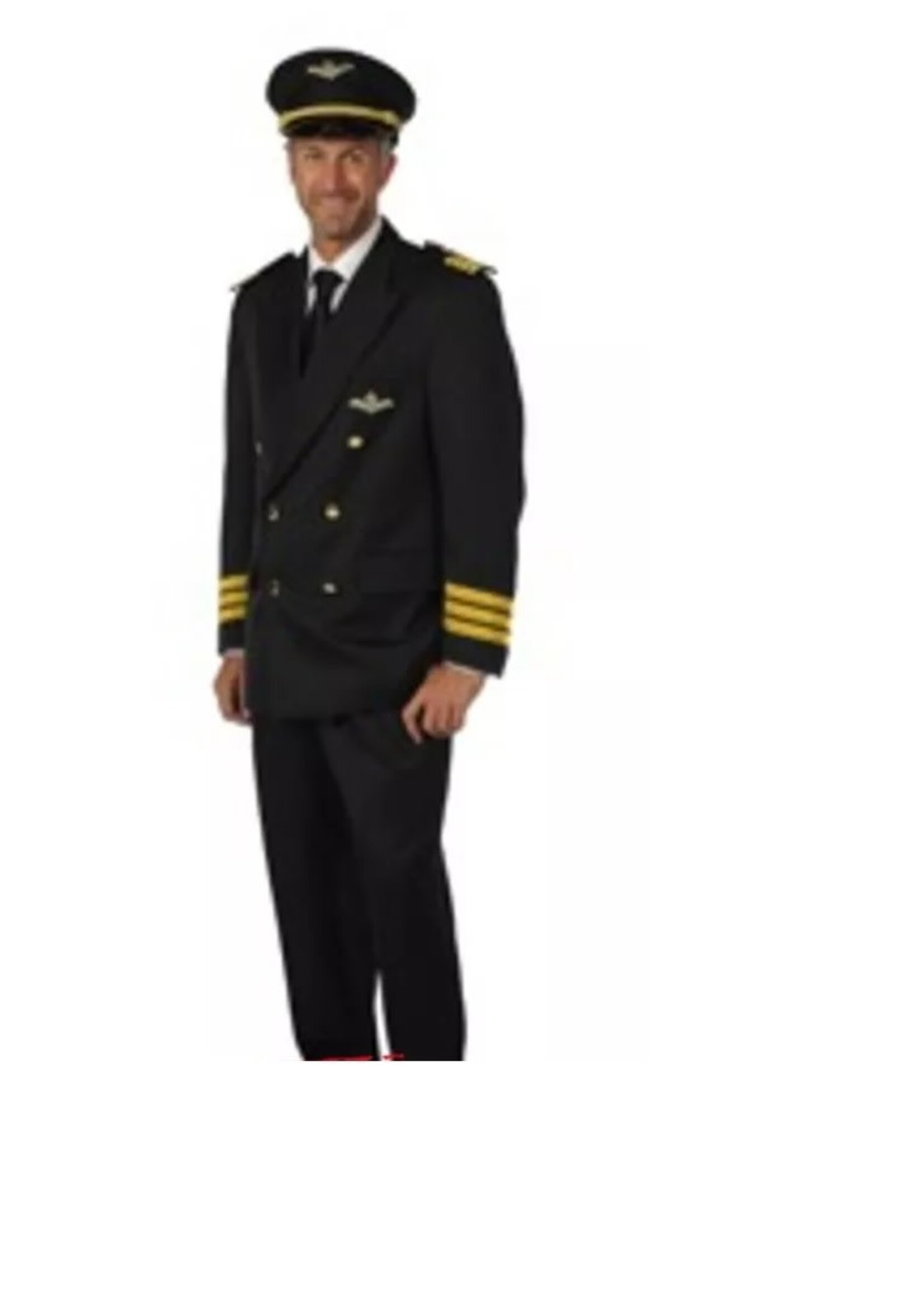 Thetru Kostuum Piloot luxe, zwart