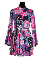 Thetru Jurk jaren 70 paars