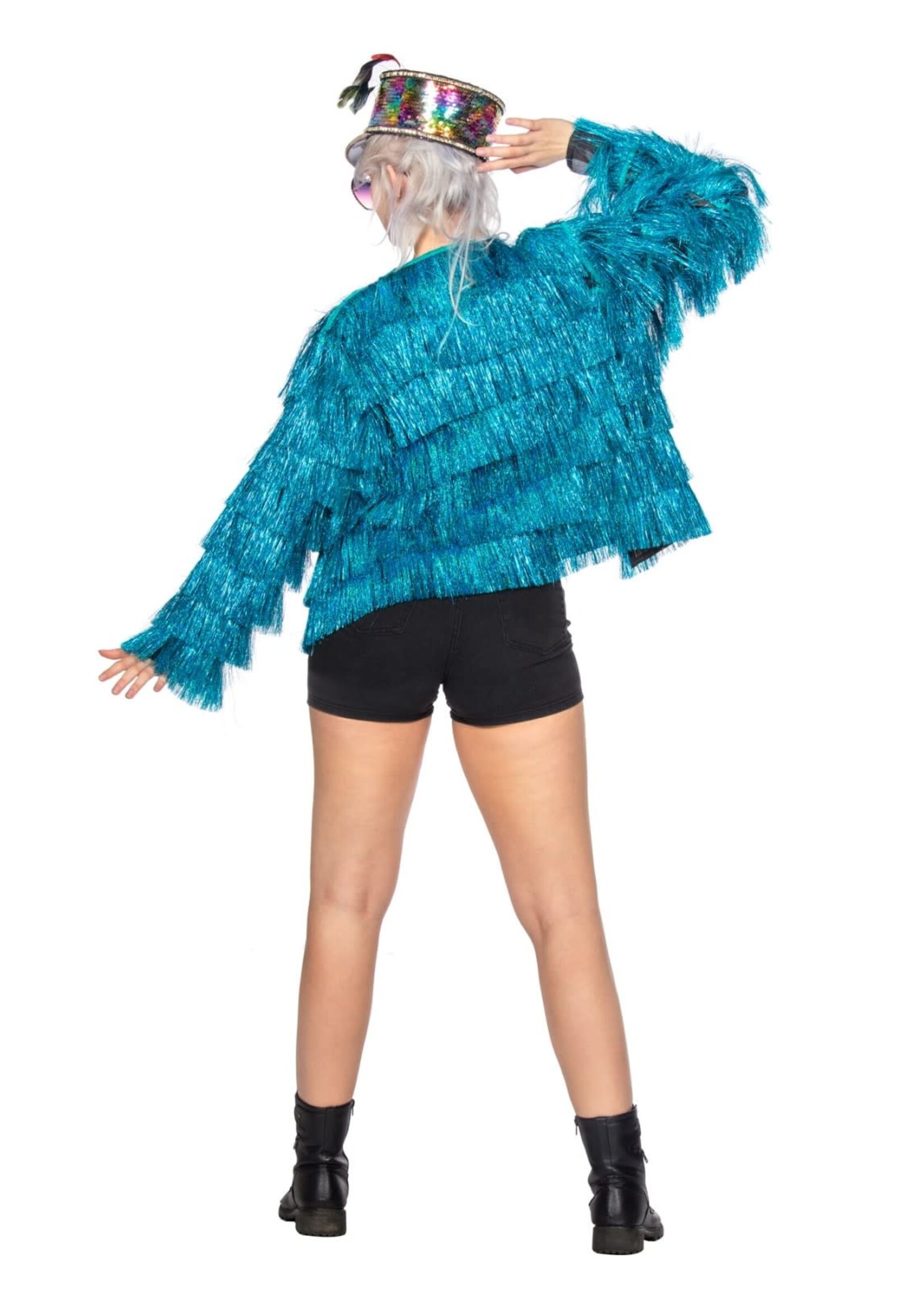 Feestkleding Breda Jasje festival bling aqua