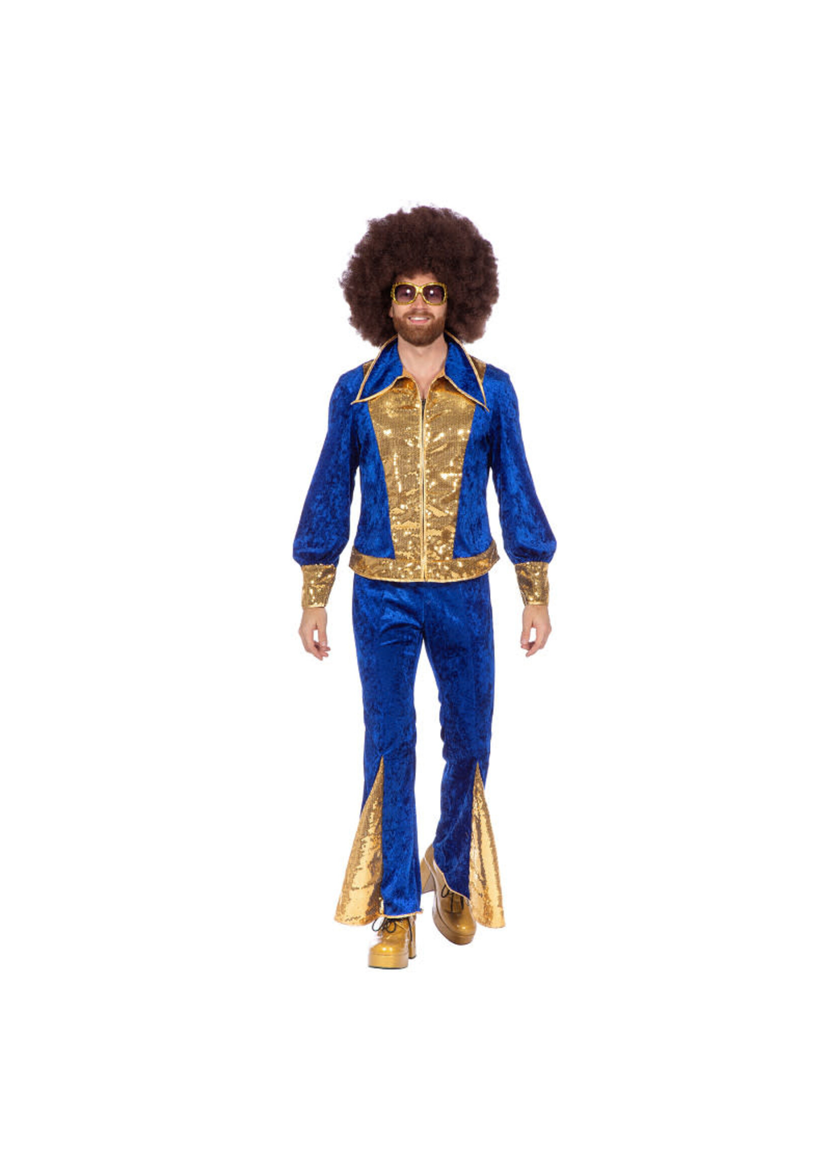 Wilbers & Wilbers Glitter disco set blauw/goud