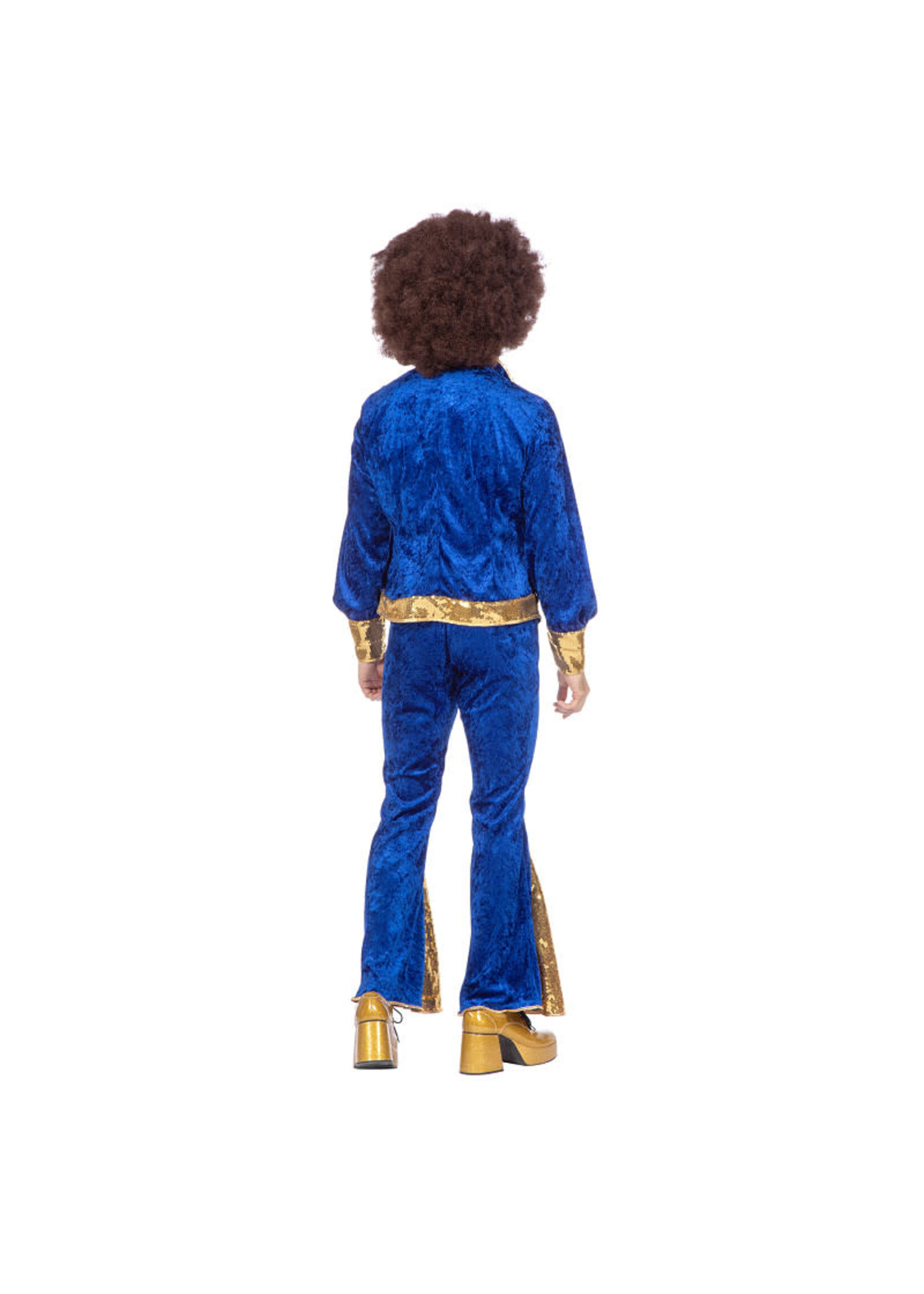 Wilbers & Wilbers Glitter disco set blauw/goud