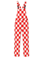 Feestkleding Breda Tuinbroek rood/wit geblokt TBBRABANT