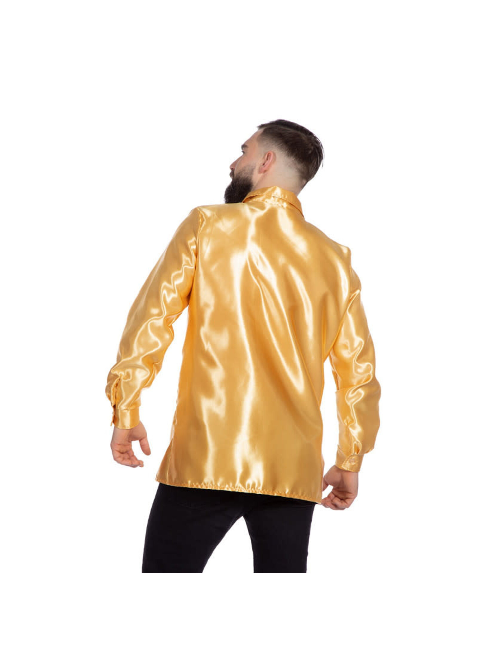 Wilbers & Wilbers Ruchesblouse satijn Goud