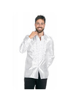 Wilbers & Wilbers Ruchesblouse satijn Wit