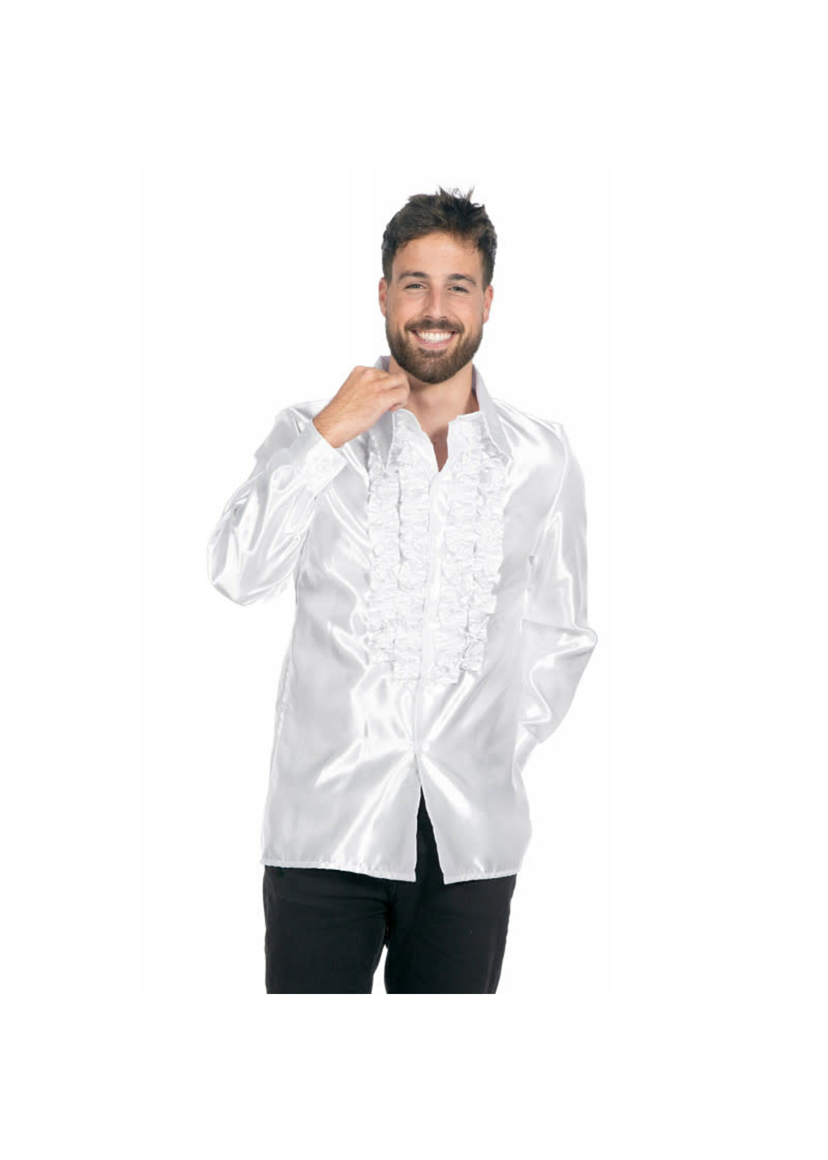 Wilbers & Wilbers Ruchesblouse satijn Wit