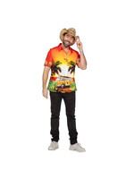 Wilbers & Wilbers Hawaiishirt hippie busje oranje