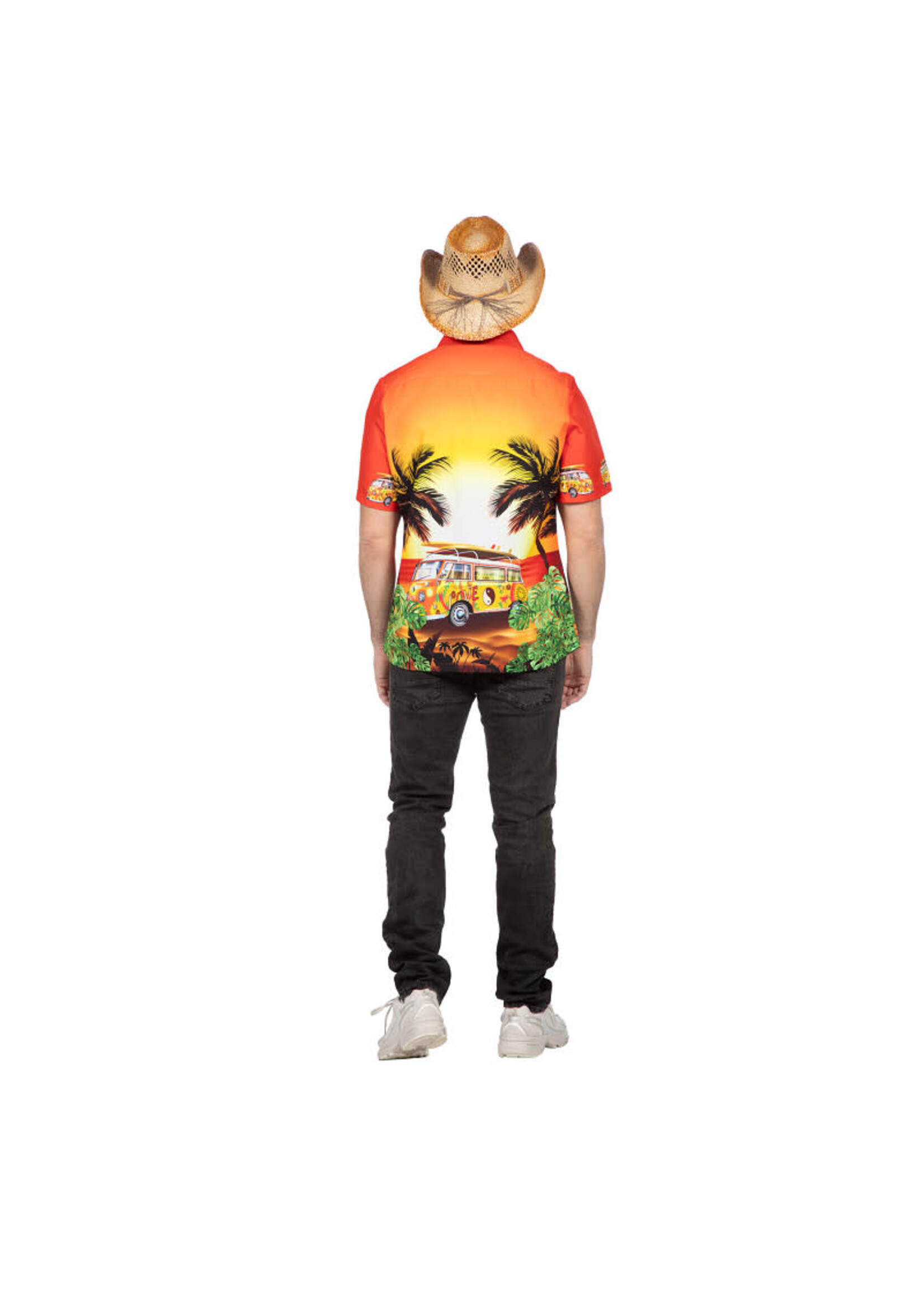 Wilbers & Wilbers Hawaiishirt hippie busje oranje