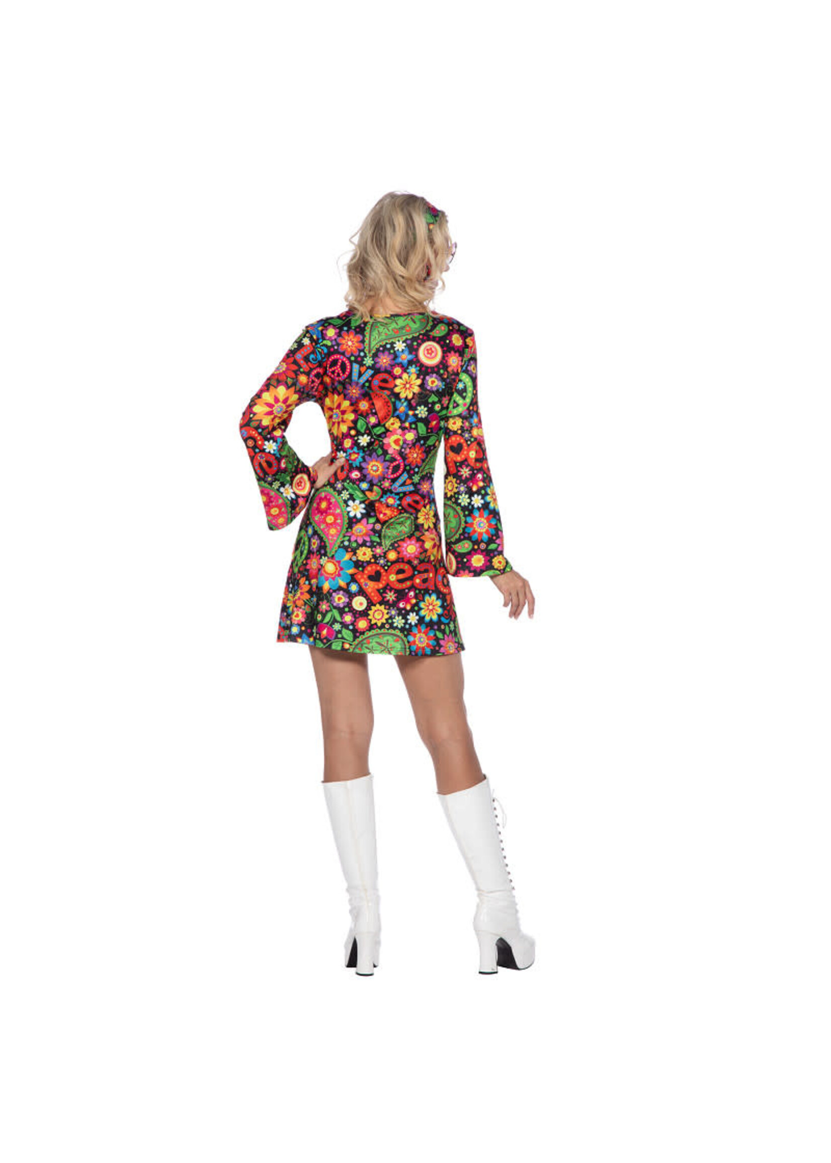 Wilbers & Wilbers Hippie jurkje zwart peace Dames