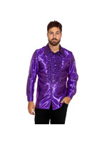 Wilbers & Wilbers Ruchesblouse satijn Lila