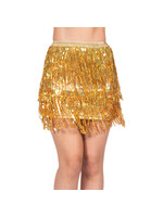 Wilbers & Wilbers Party rok metallic franjes pailletten Goud