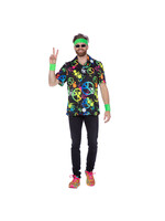 Wilbers & Wilbers Party shirt hippie neon Heren