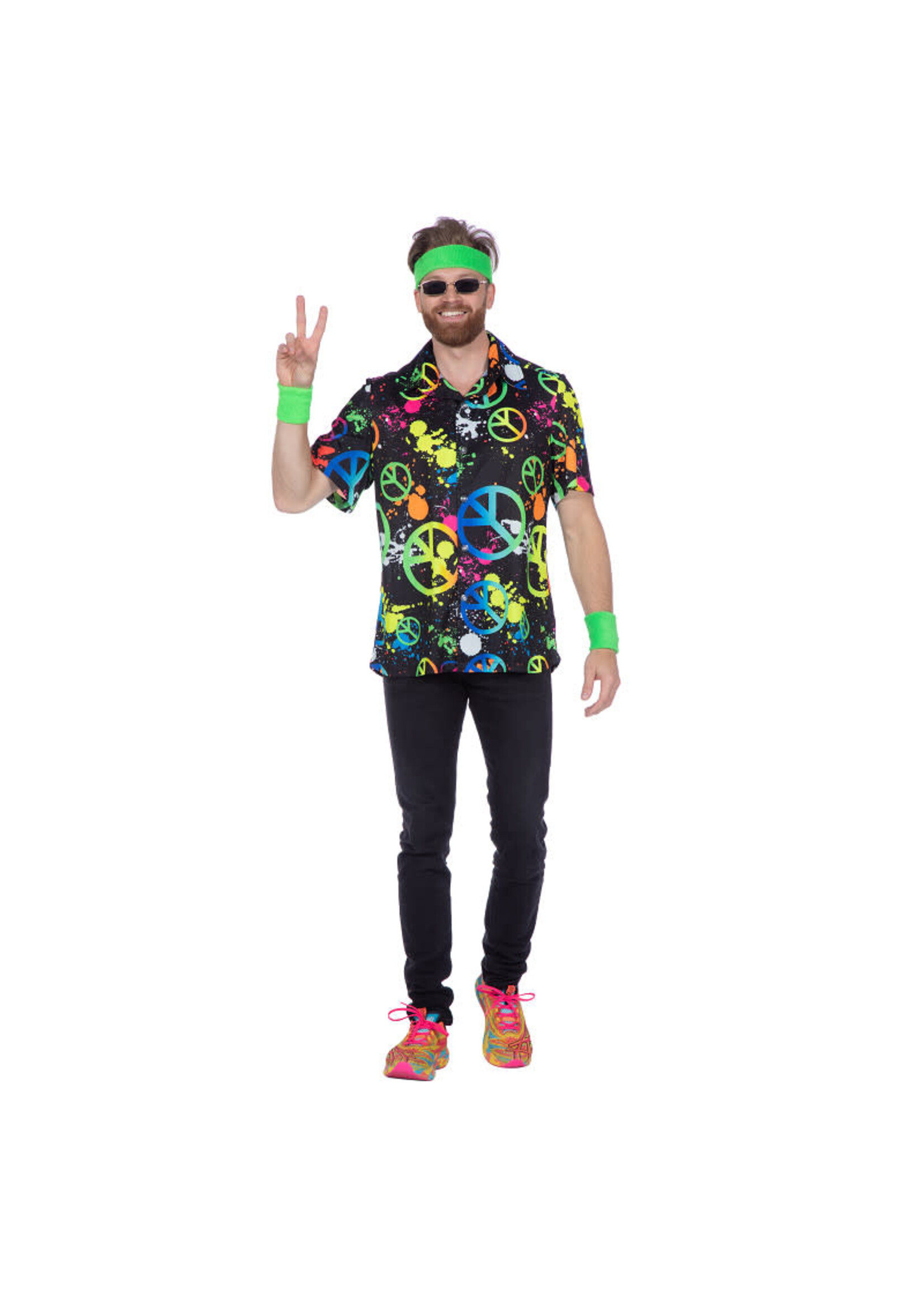 Wilbers & Wilbers Party shirt hippie neon Heren