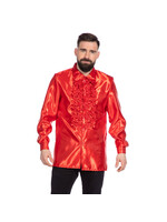 Wilbers & Wilbers Ruchesblouse satijn Rood