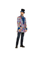 Wilbers & Wilbers Luxe jas abstract kobalt