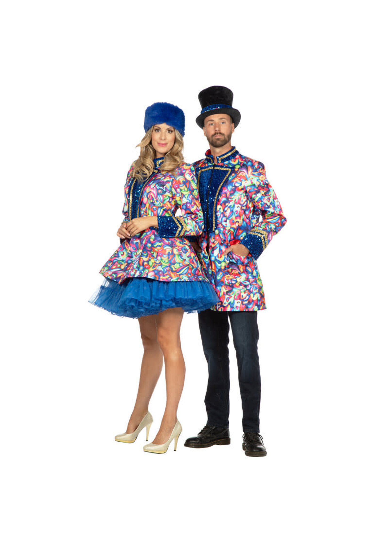 Wilbers & Wilbers Luxe jas abstract kobalt